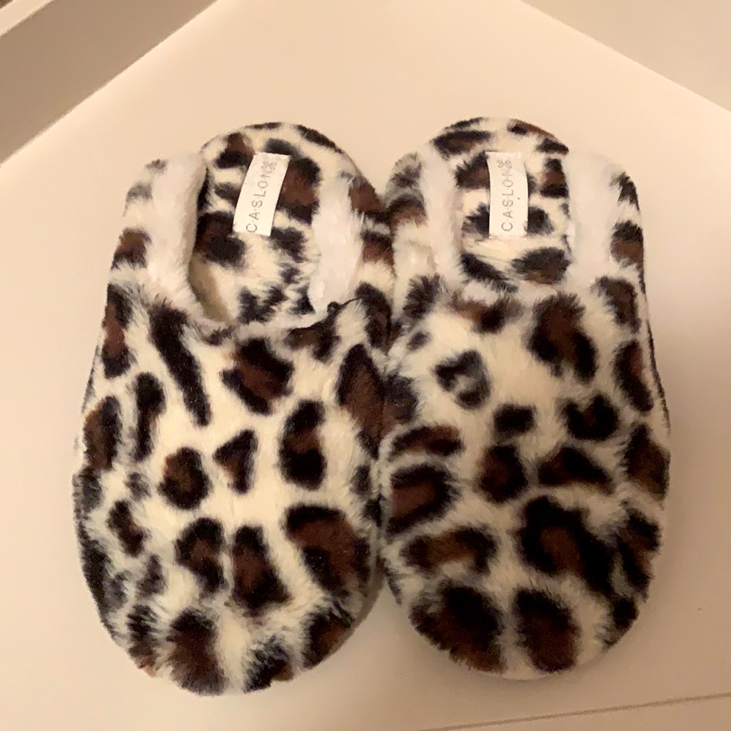 Cheetah Fuzzy Slippers